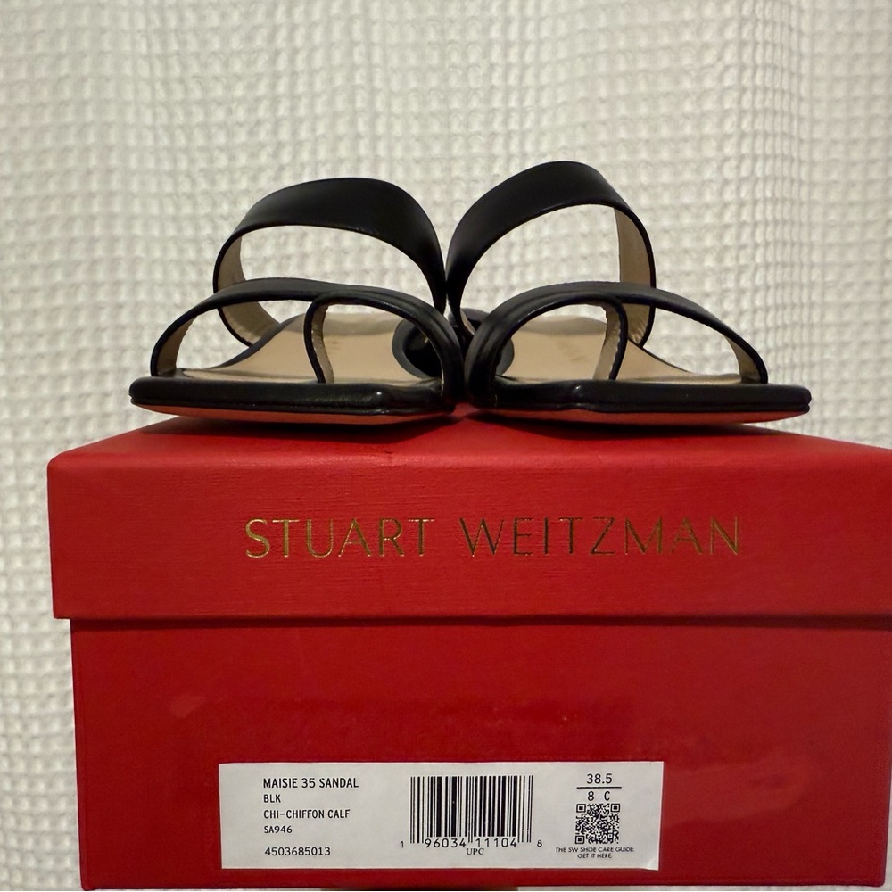 Stuart Weitzman Maisie 35 Sandals in
Black Leather (NWT, Size 8) - Picture 5 of 8